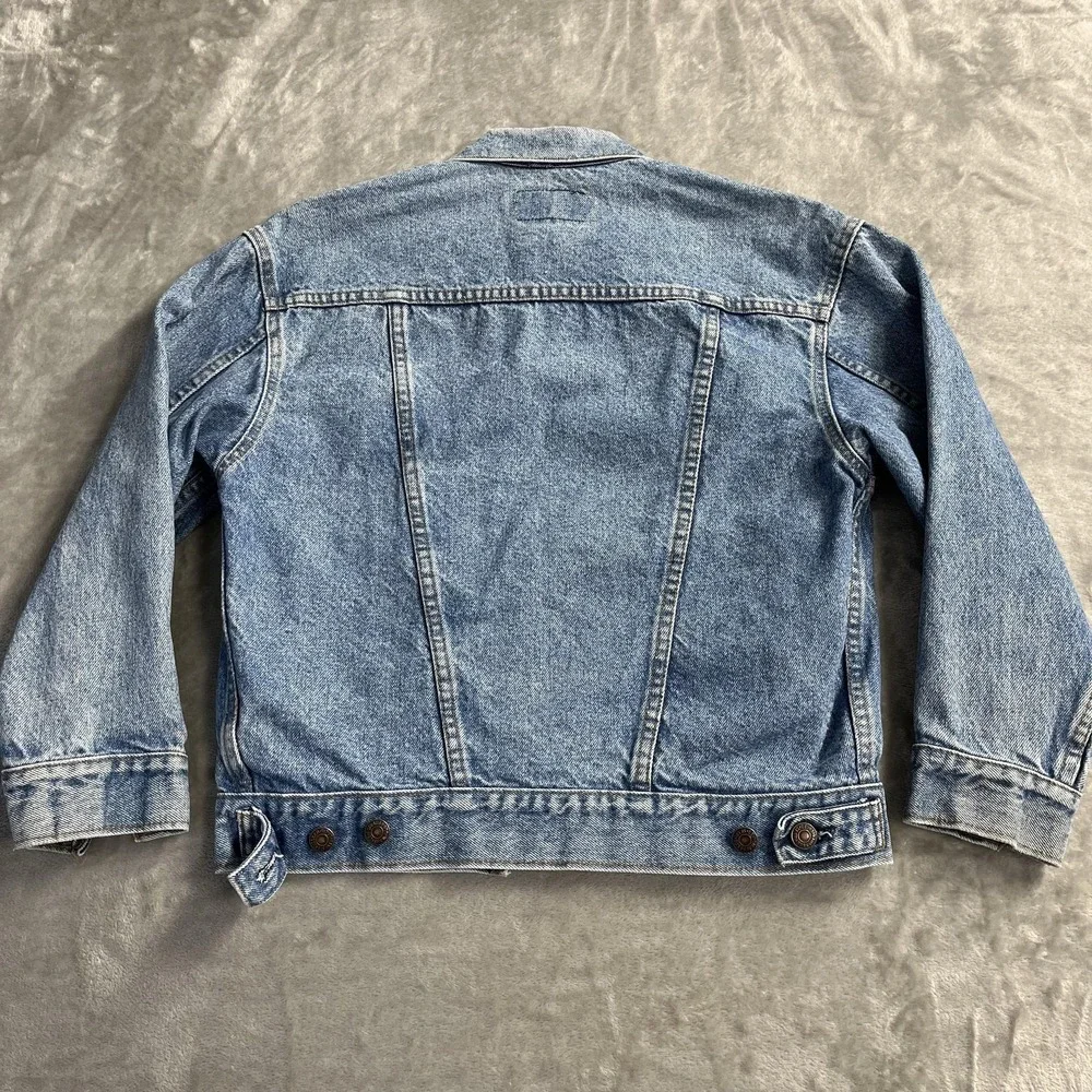 Vintage‎ Levi's Jacket Boys Medium Blue Denim Trucker Biker 57508 0214 USA
